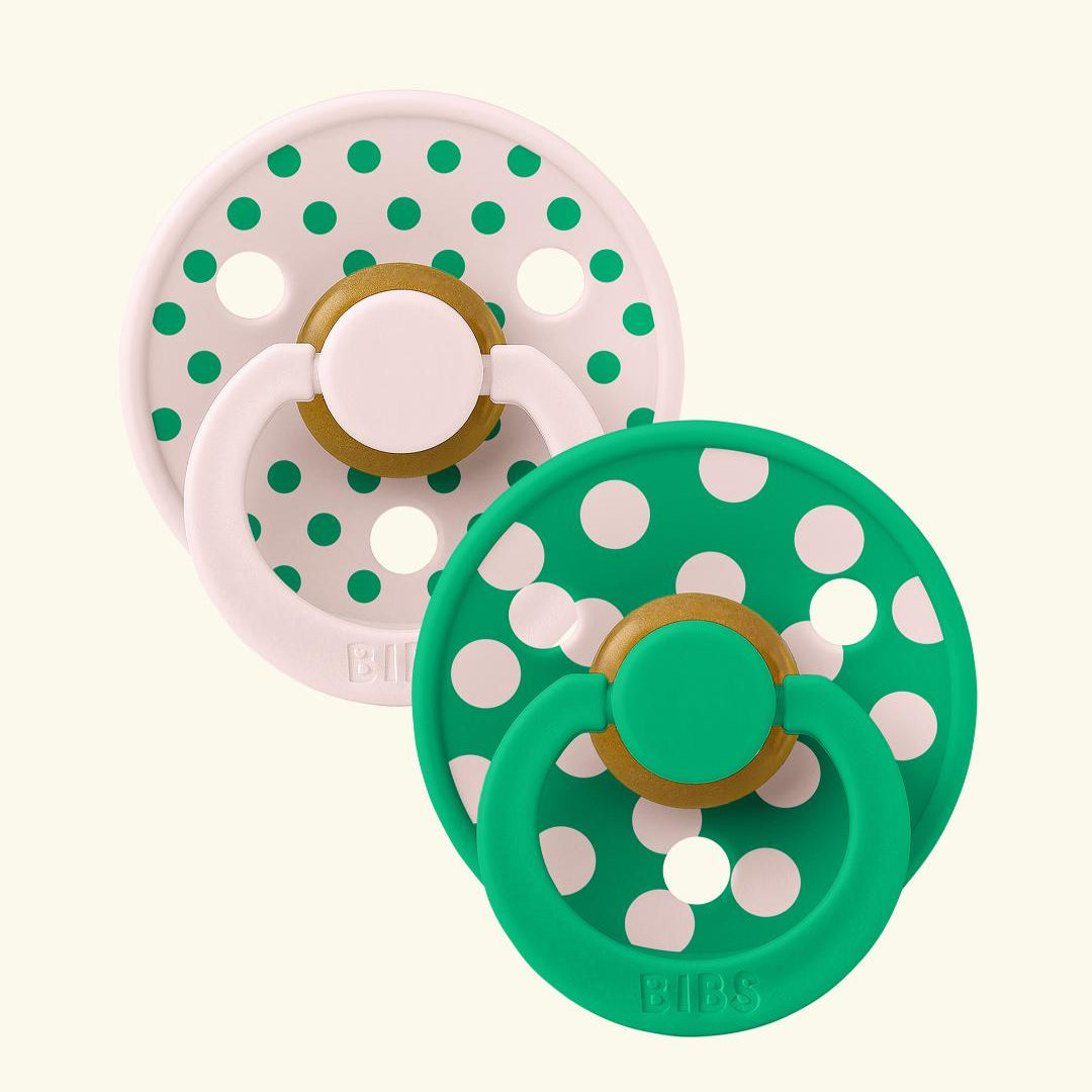 BIBS Studio Collection Colour Roudn Pacifiers Polka Dot, BIBS Studio Polka Dot kollektsioon, kirsikujulised lutid, cactus petal