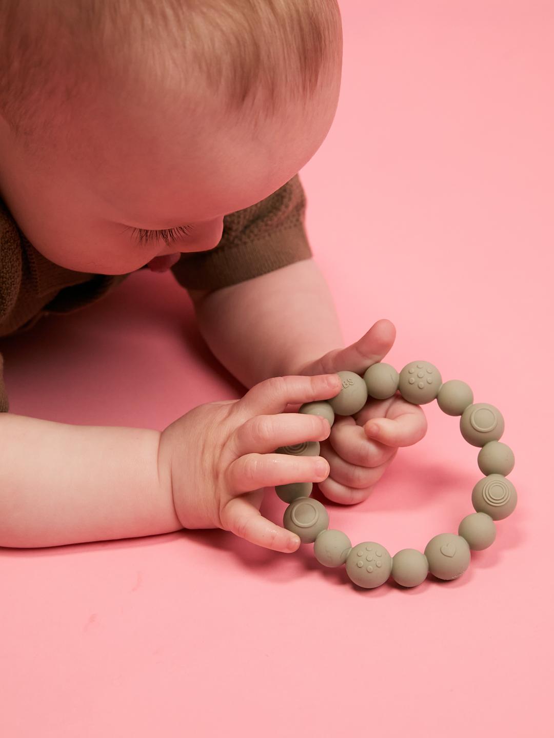 BIBS teething ring beaded, BIBS närimisrõngas närimislelu helmestega, pärlitega, all-groups
