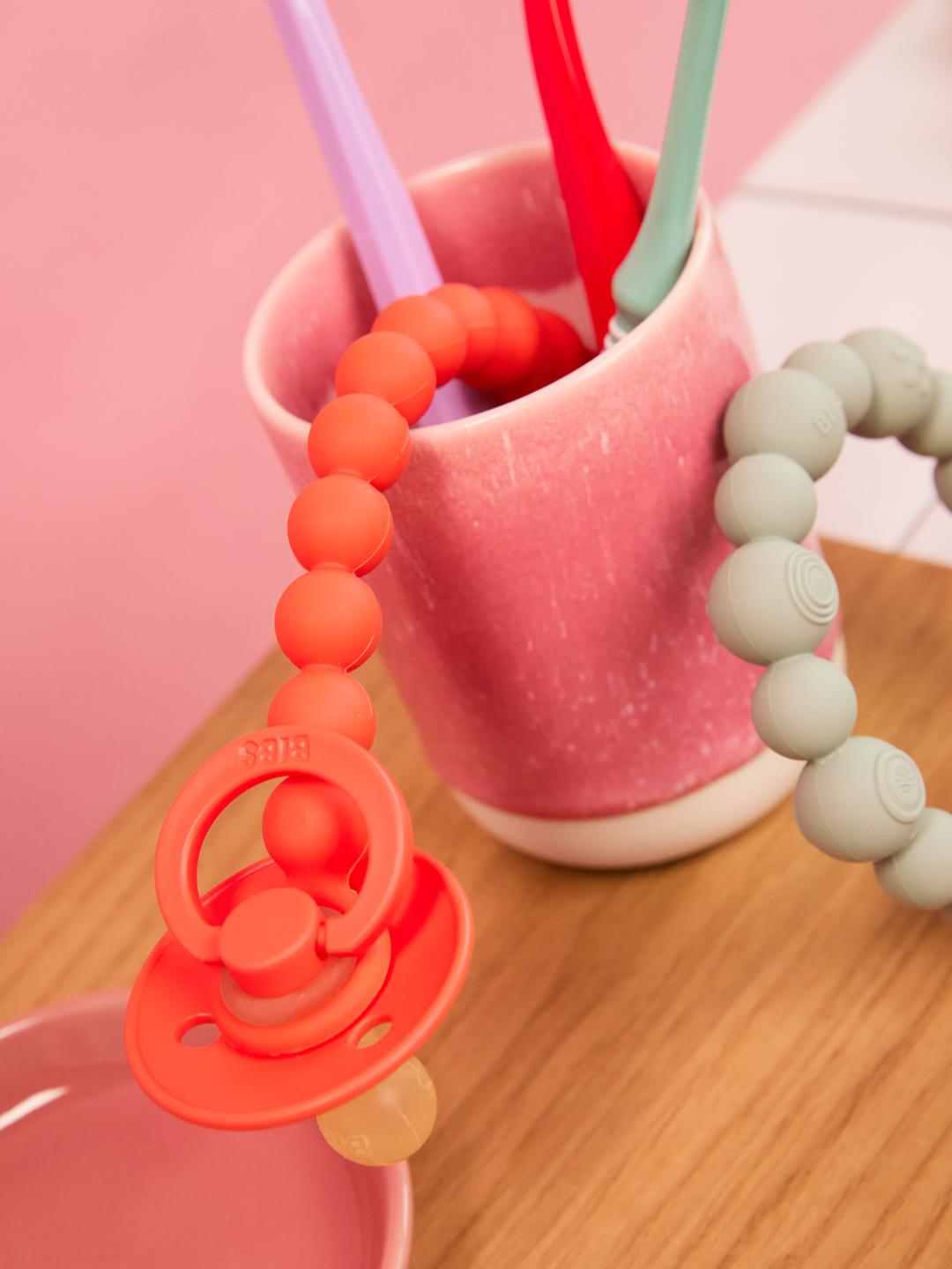 BIBS pacifier clip beaded, BIBS lutikett helmestega, pärlitega, all-groups