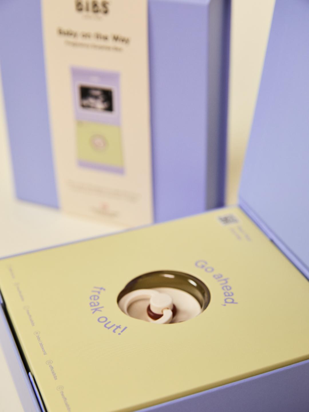 BIBS Baby on the way gift set, BIBS beebiootusest teatamise kinkekomplekt, olen rase teatamine