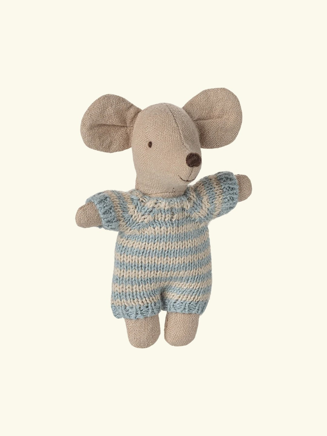 Maileg Baby Mouse in carry cot, Maileg beebihiir kandekotis