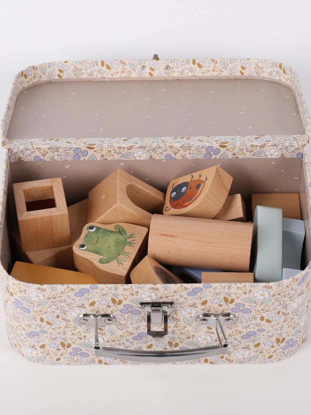 Filibabba suitcase kit wooden sensory blocks, Filibabba puidust sensoorsed klotsid kohvris