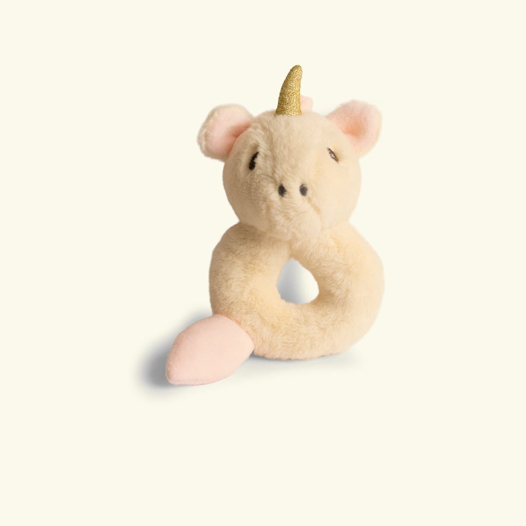 Filibabba soft ring rattle unicorn, Filibabba pehme kõristi ükssarvik