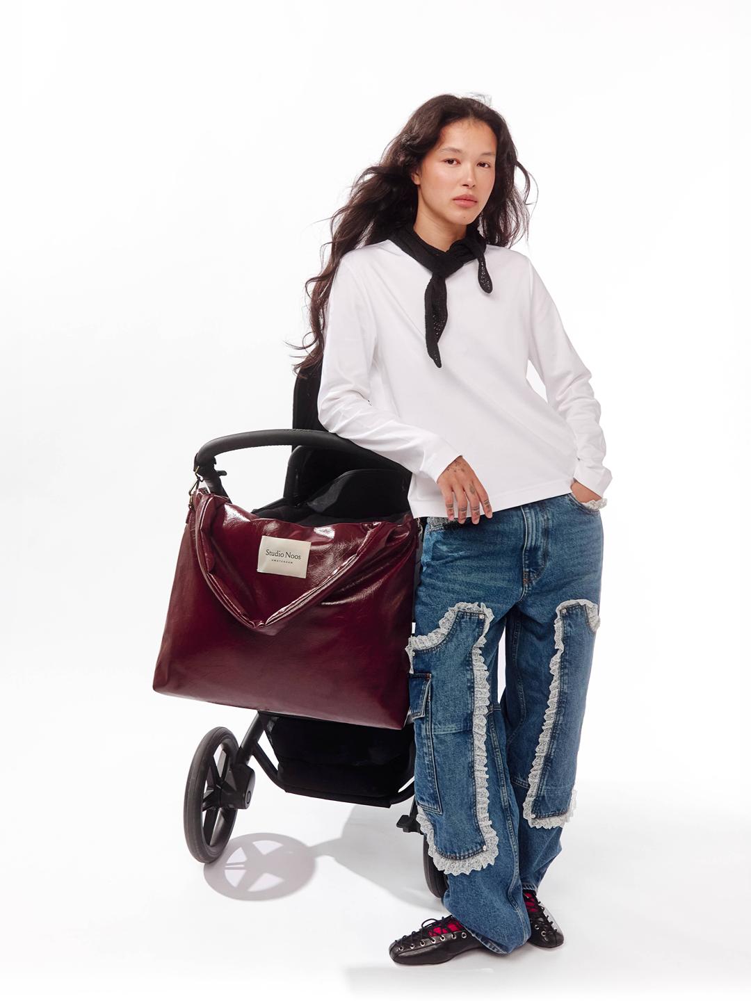 Studio Noos vegan leather diaper bag, Studio Noos vegannahast mähkmekott, Burgundy, all-groups