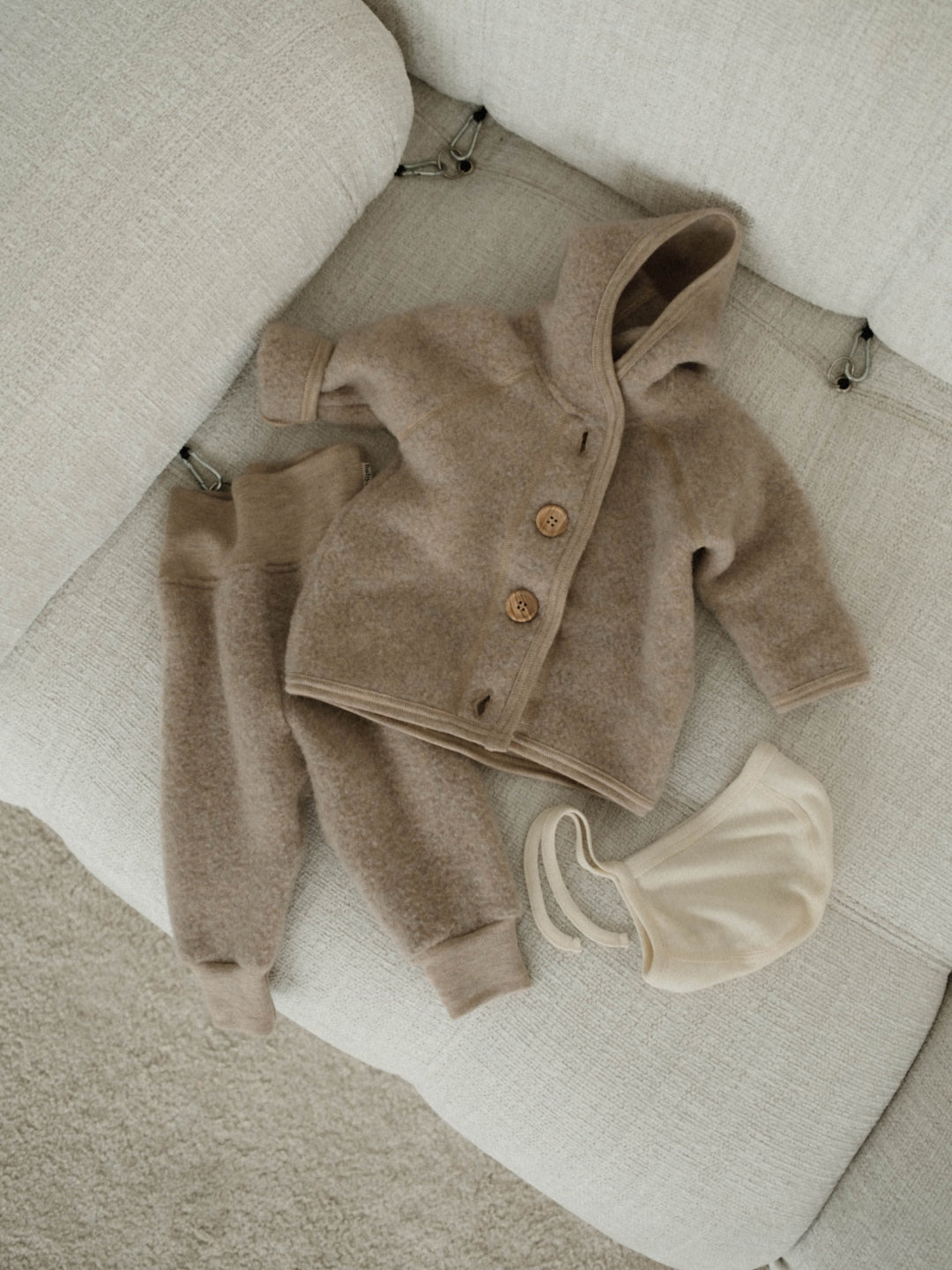 Babyluv Studio merino wool baby jacket and pants, meriinovillane jakk ja püksid beebile