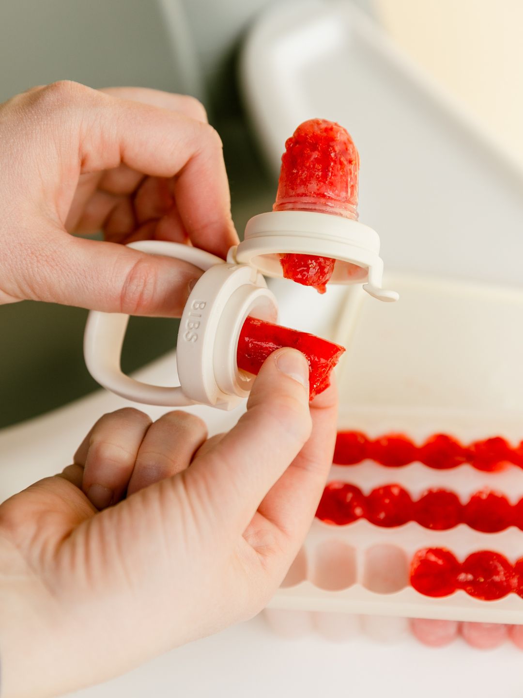 BIBS fruit feeder, baby feeder, food freezer, BIBS puuviljalutt, beebitoidu külmutusvormid, jääkuubikuvormid, all-groups