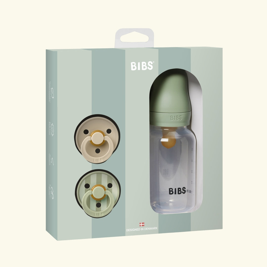 BIBS Baby sprinkle gift set, BIBS Baby Sprinkle kinkekomplekt, BIBS lutipudeli ja luttide kinkekomplekt, Sage