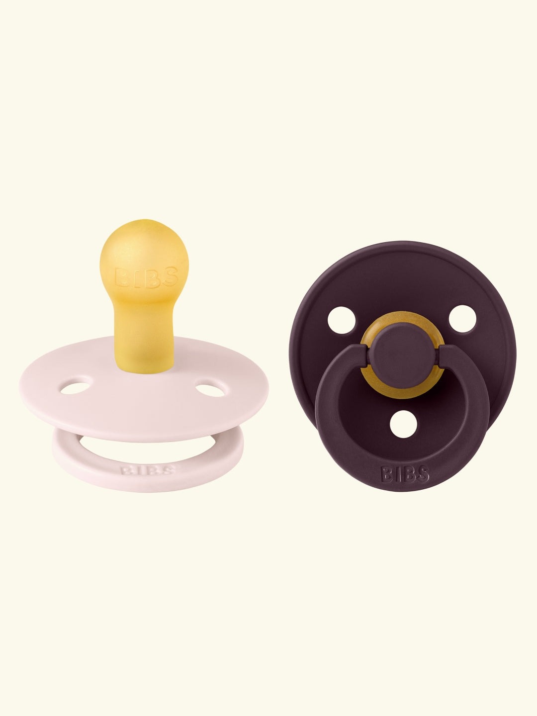 BIBS Colour Round Pacifiers, BIBS Colour Round  kirsikujulised lutid, petal plum