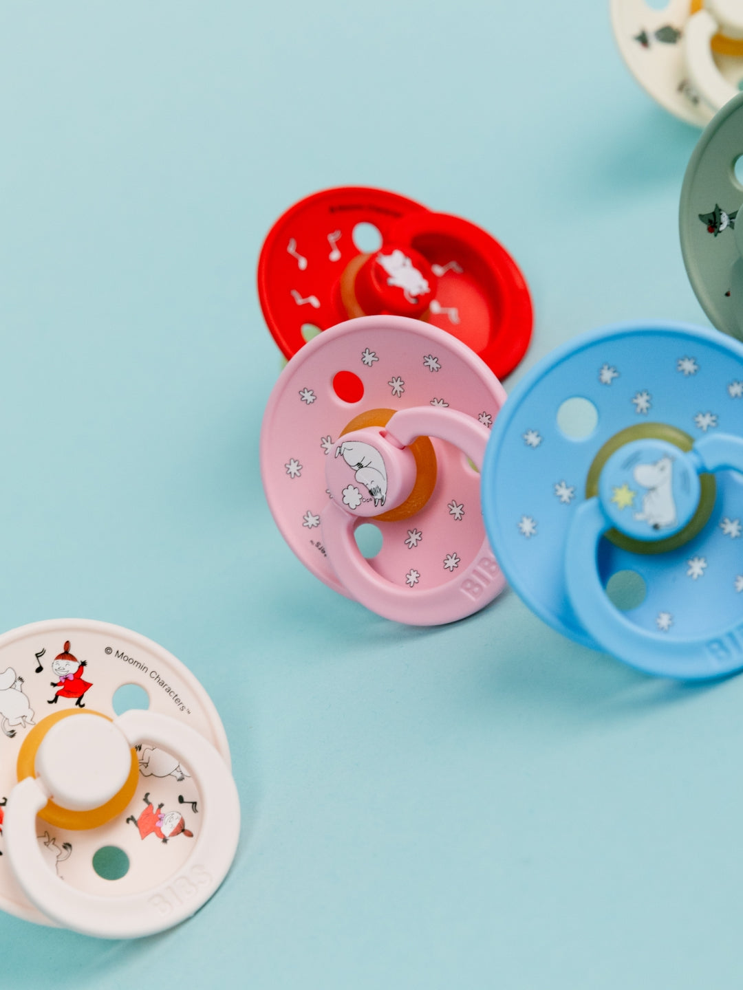 BIBS x MOOMIN Colour Round Pacifiers, BIBS X MUUMI kirsikujulised ümmarguse otsaga lutid naturaalne kumm, Muumi kollektsioon, all-groups