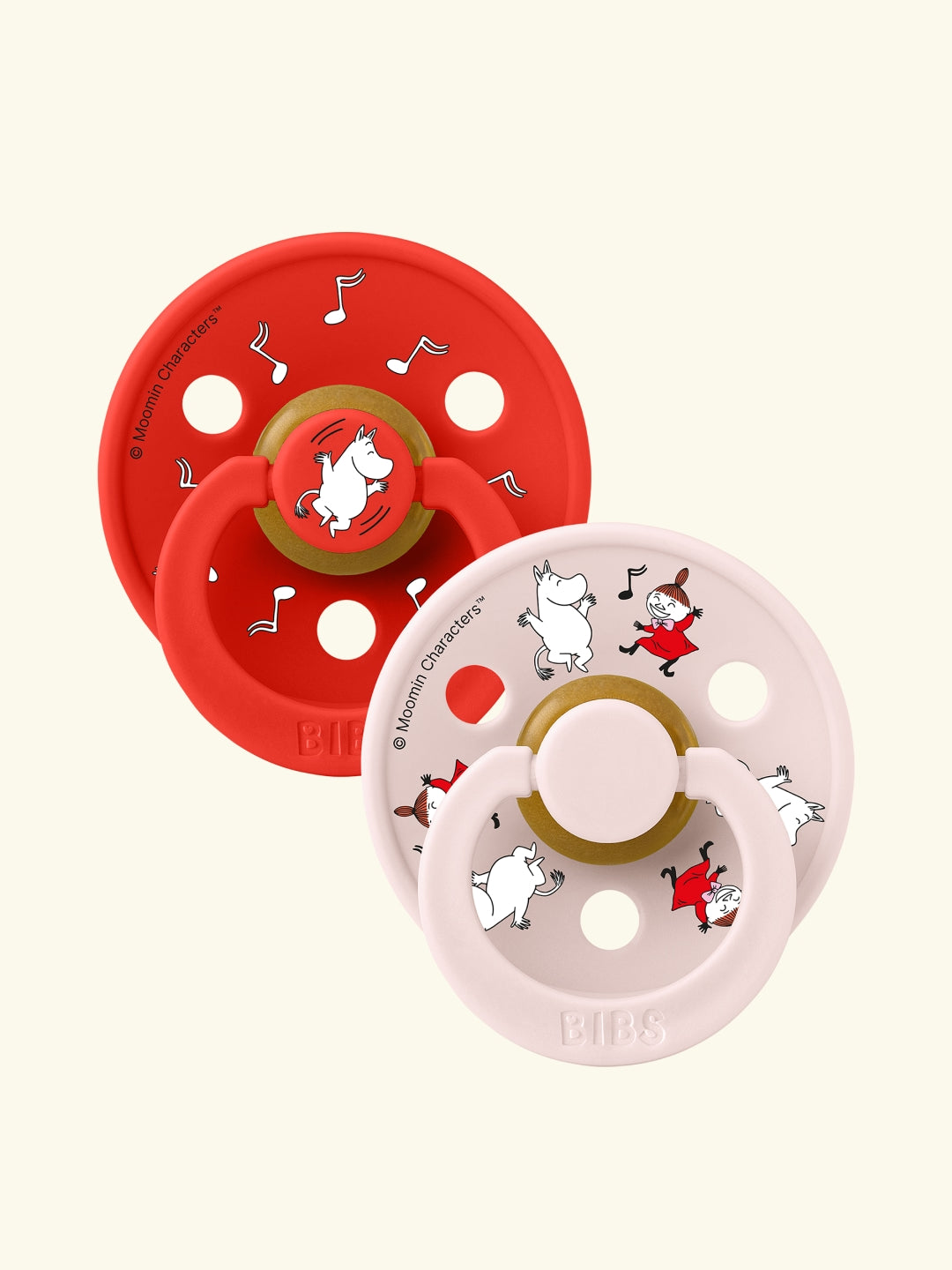 BIBS x MOOMIN Colour Round Pacifiers, dancing candy apple petal mix, BIBS X MUUMI kirsikujulised lutid