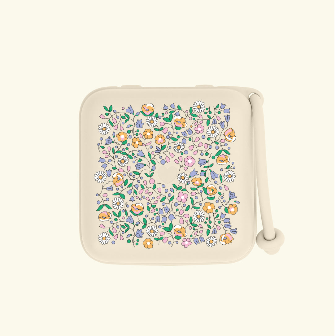 BIBS x Liberty pacifier box, BIBS x Liberty lutikarp, lutihoidja, Chlow Meadow Ivory
