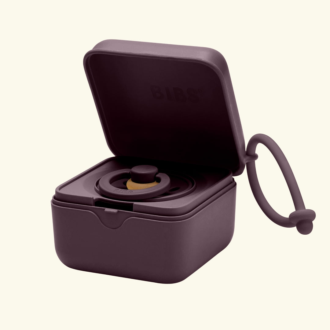 BIBS Pacifier Box, BIBS lutikarp, plum