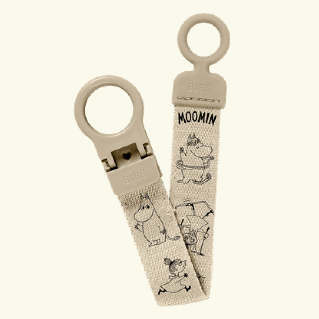 BIBS x MOOMIN pacifier loop clip, BIBS X MUUMI kollektsioon lutikett, Vanilla