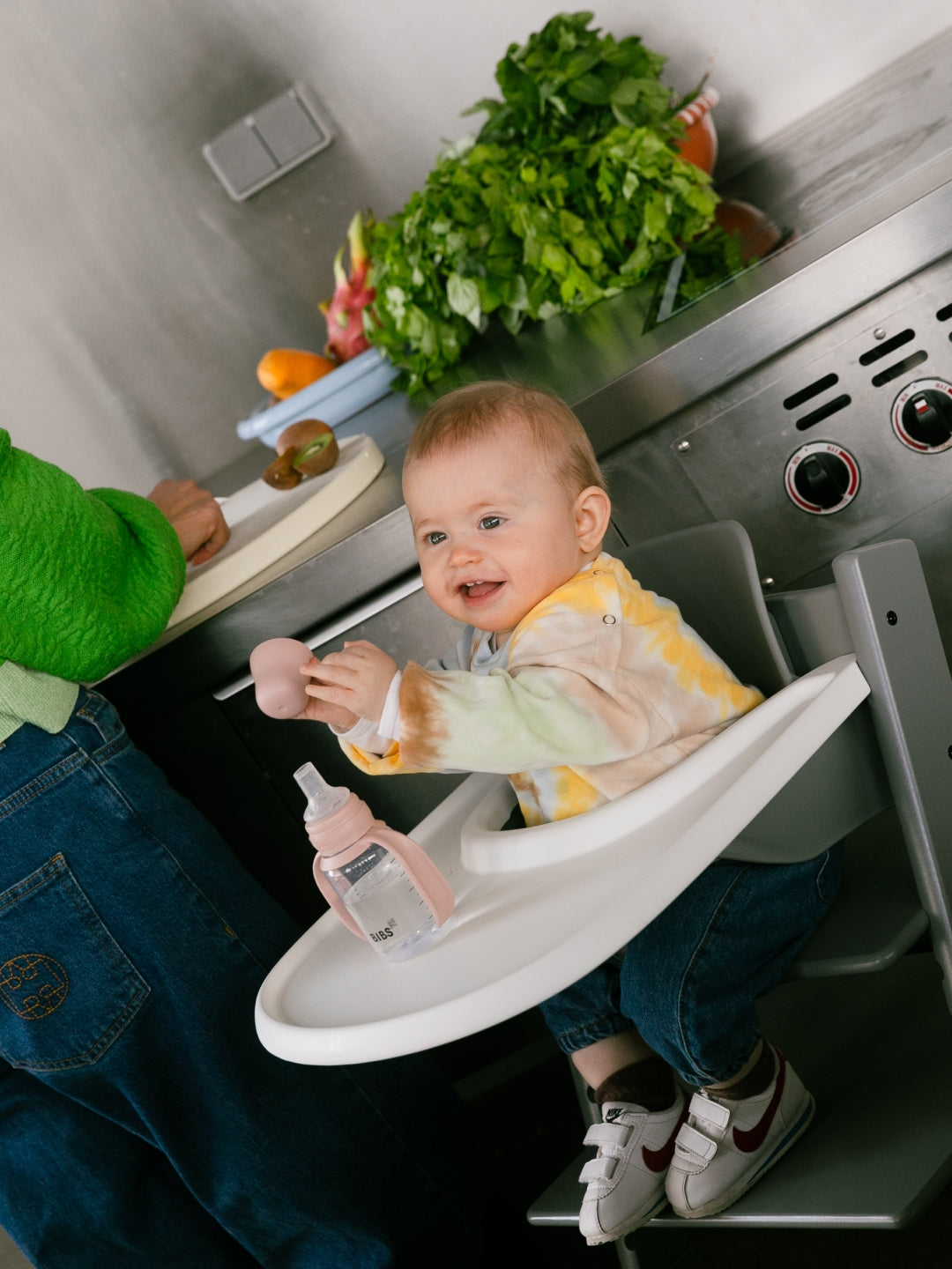 BIBS baby sippy bottle with silicone spout, BIBS tilaga joogipudel silikoonist otsaga, all-groups