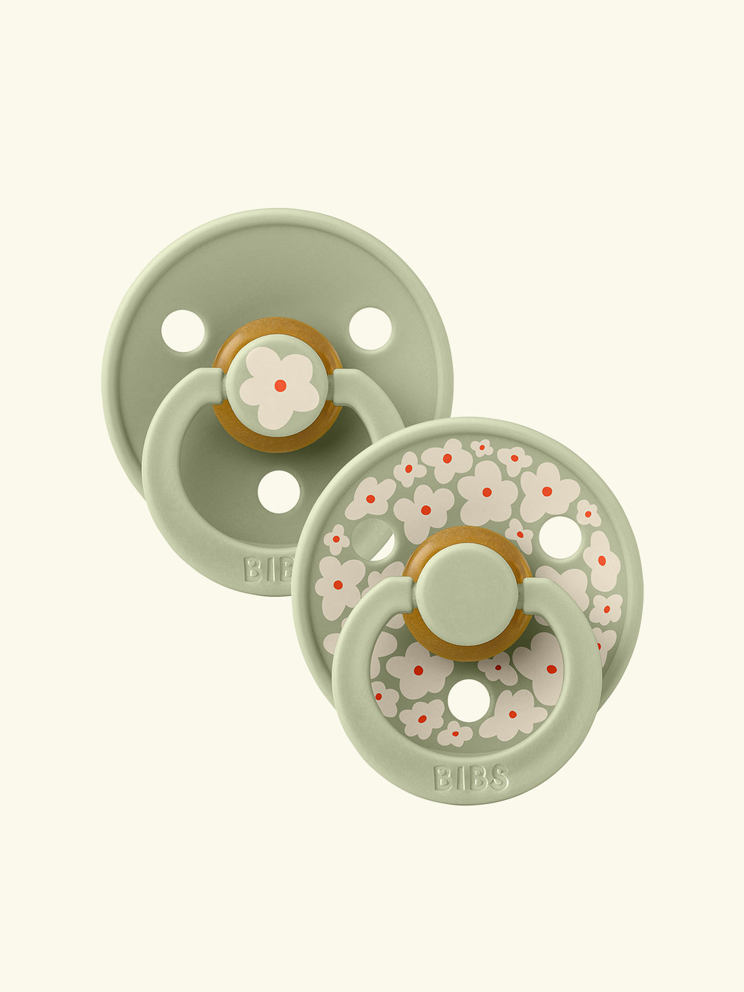 BIBS Studio Collection Color Round Pacifiers, kirsikujulised lutid naturaalsest kummist