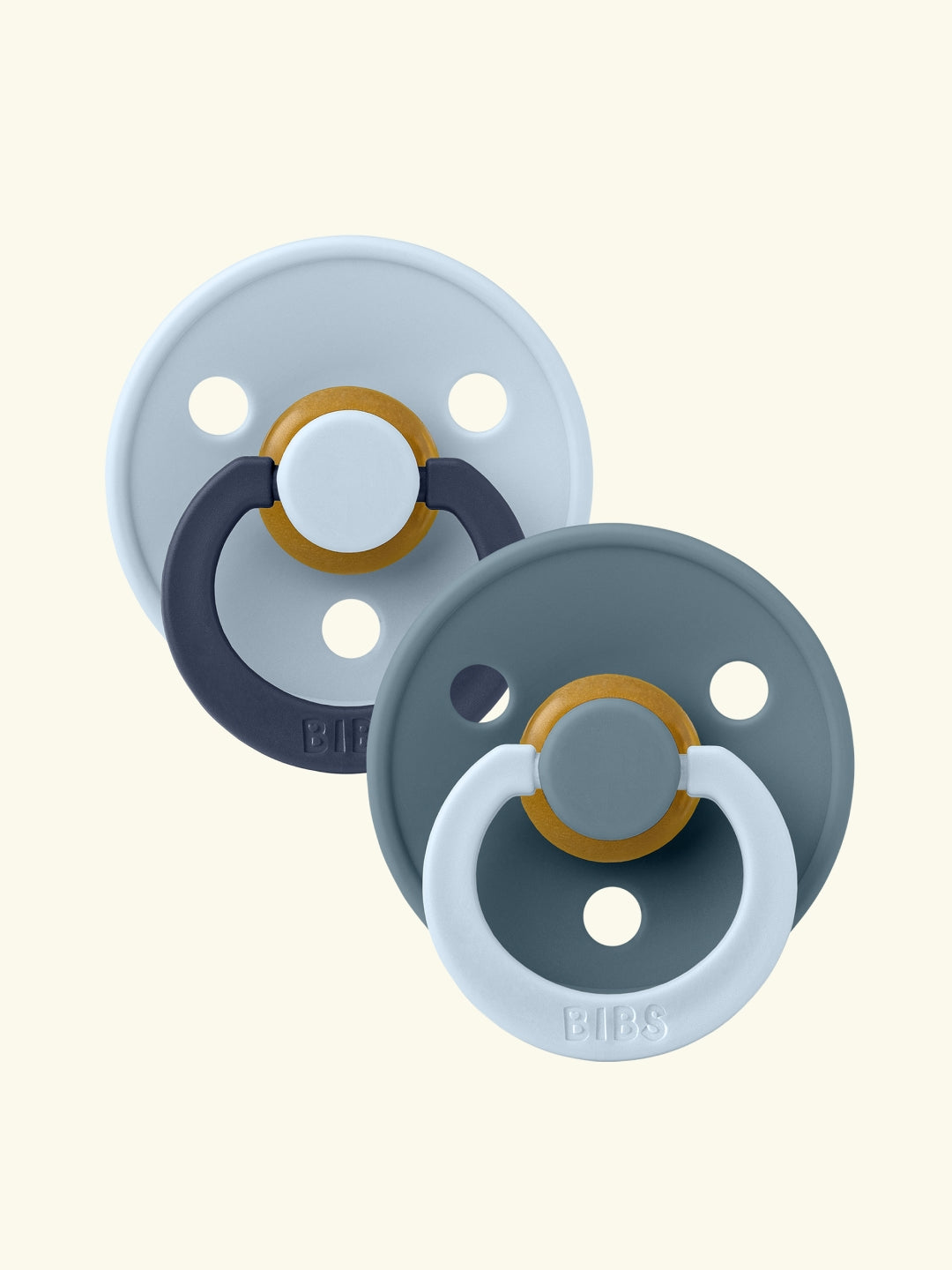 BIBS Colour Round Pacifiers, Studio Collection Fusion, BIBS Colour Round kirsikujulised lutid, Studio Collection Fusion, baby blue petrol