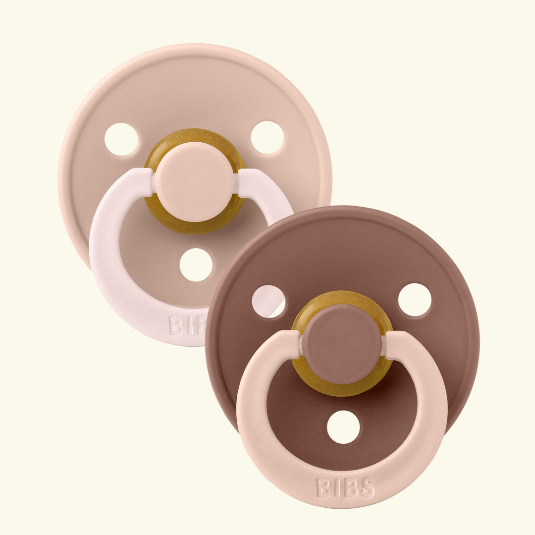 BIBS Colour Round Pacifiers, Studio Collection Fusion, BIBS Colour Round kirsikujulised lutid, Studio Collection Fusion, blush woodchuck