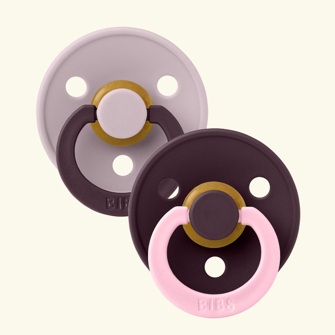 BIBS Colour Round Pacifiers, Studio Collection Fusion, BIBS Colour Round kirsikujulised lutid, Studio Collection Fusion, dusty lilac plum
