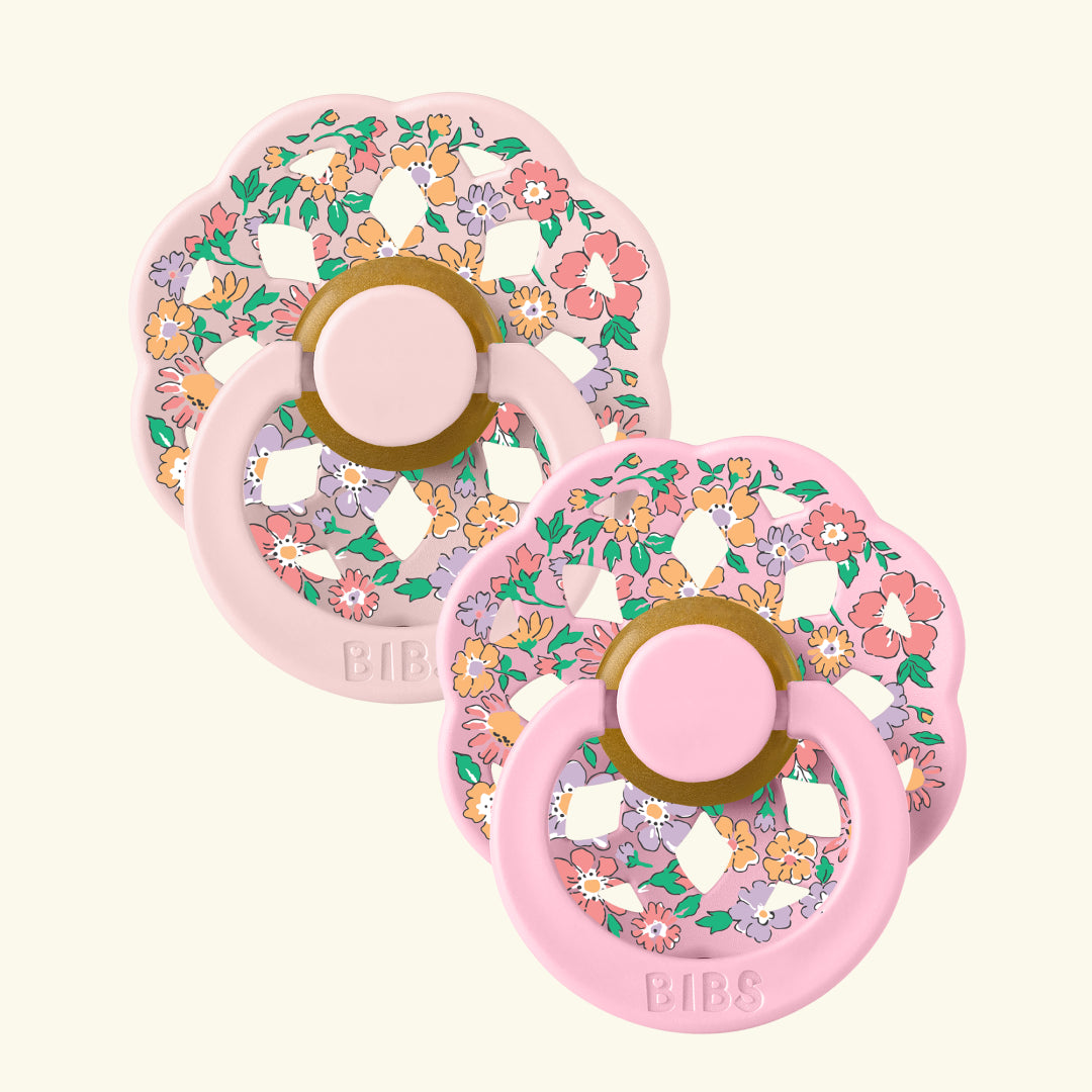 BIBS x Liberty Boheme Pacifiers, BIBS X Liberty Boheme kirsikujulised lutid, naturaalsest kummist lutid, Oscar Meadow Blossom Mix