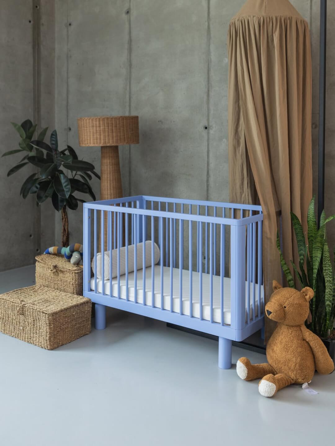 Karl & Fric Nox Cot - Blue, Karl & Fric beebivoodi, võrevoodi, beebi võrevoodi