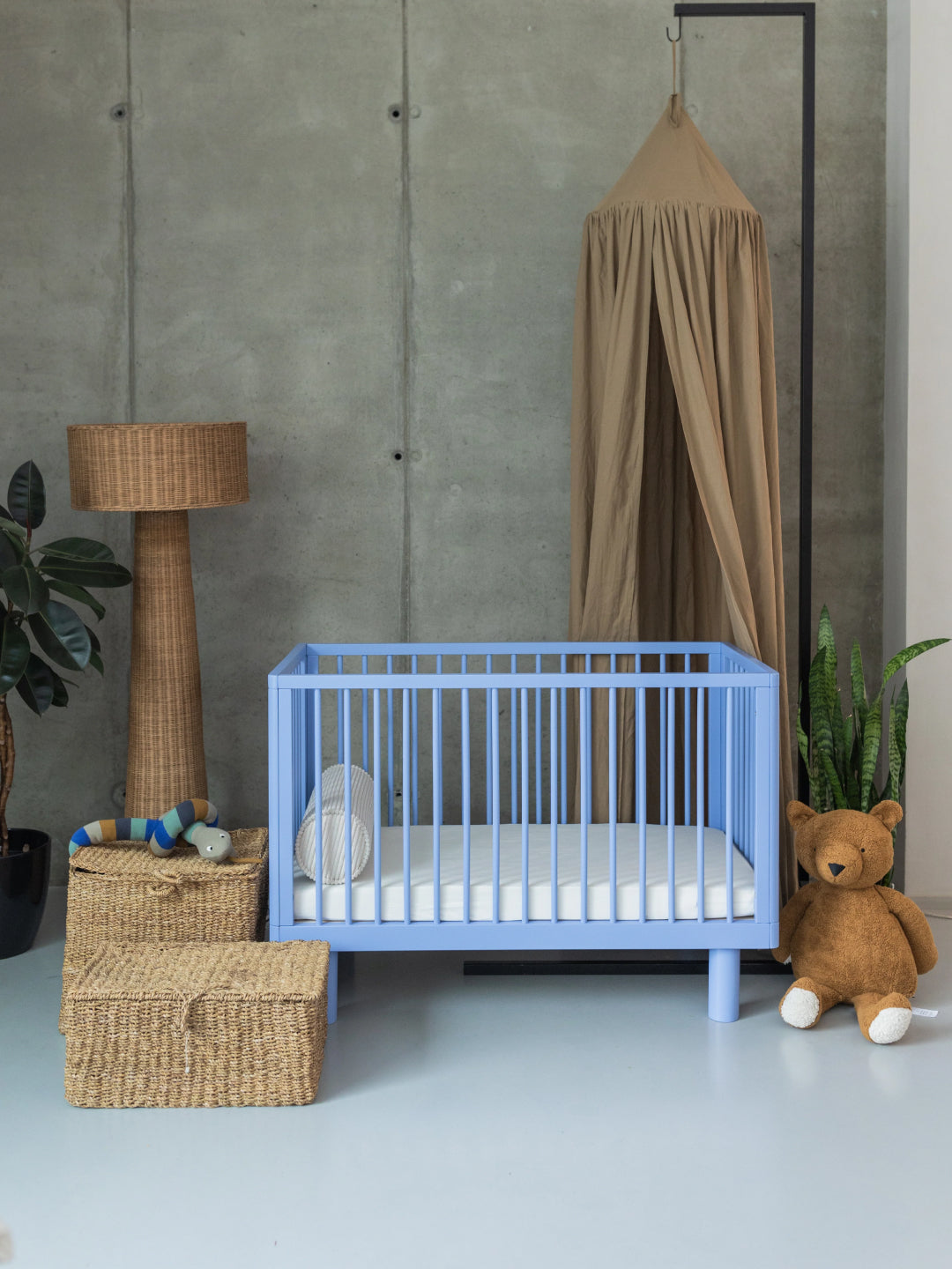 Karl & Fric Nox Cot - Blue, Karl & Fric beebivoodi, võrevoodi, beebi võrevoodi