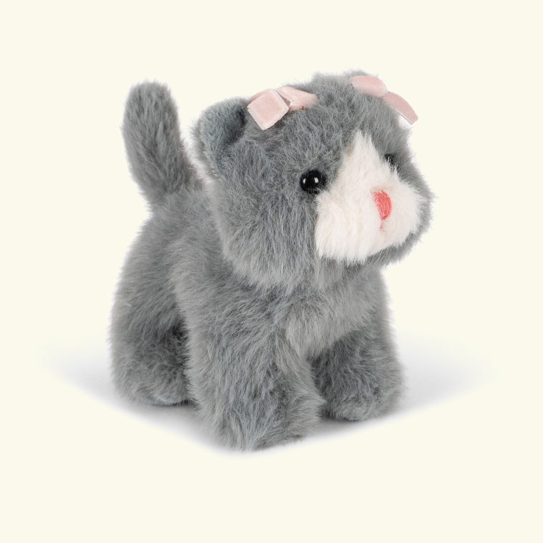 Konges Sløjd baby animals, Konges Sløjd loomapojad, grey cat, hall kiisu