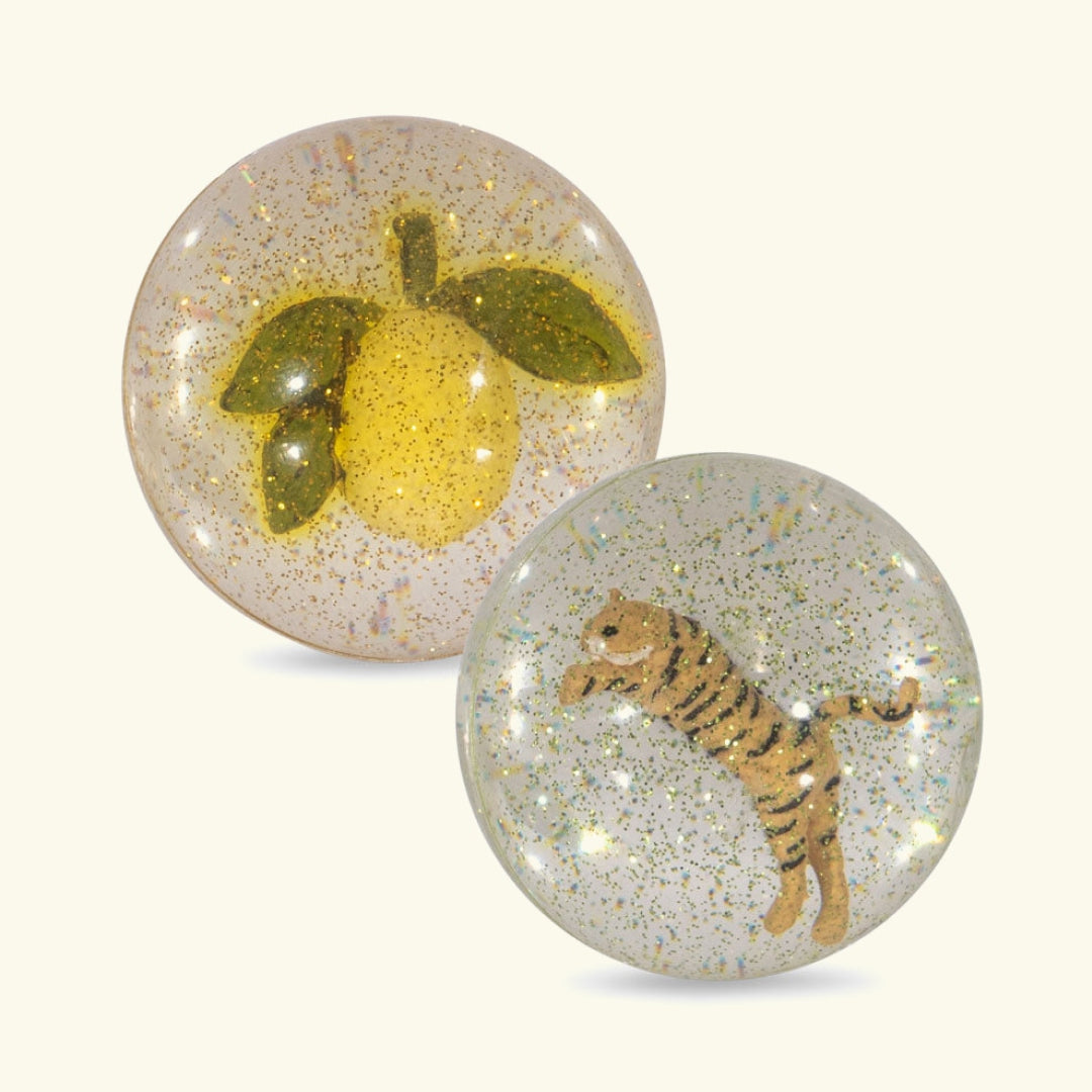 Konges Sløjd bouncing balls, Konges Sløjd põrkepallid, lemon, tiger, sidrun, tiiger