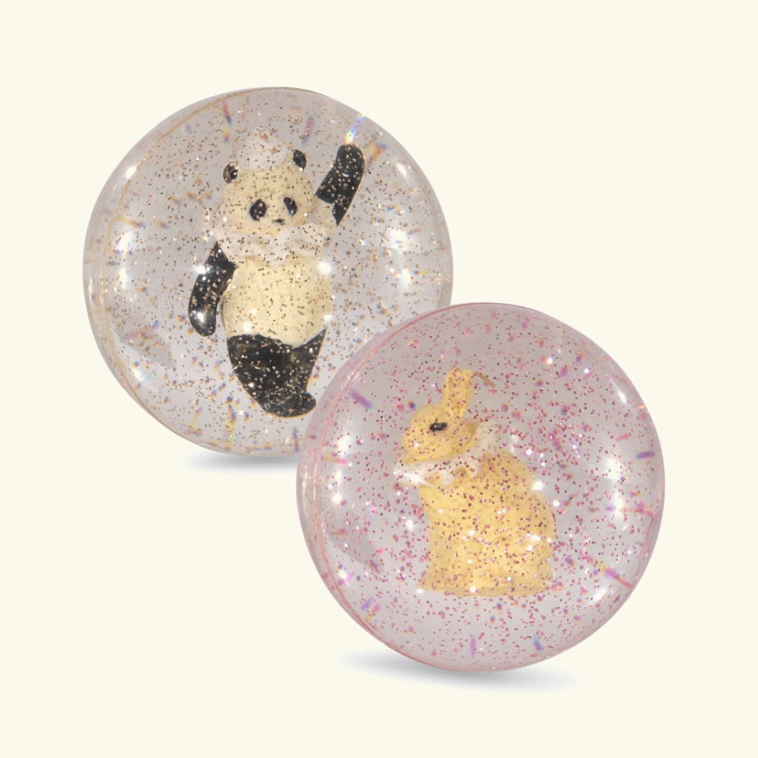 Konges Sløjd bouncing balls, Konges Sløjd põrkepallid, panda, bunny, jänes