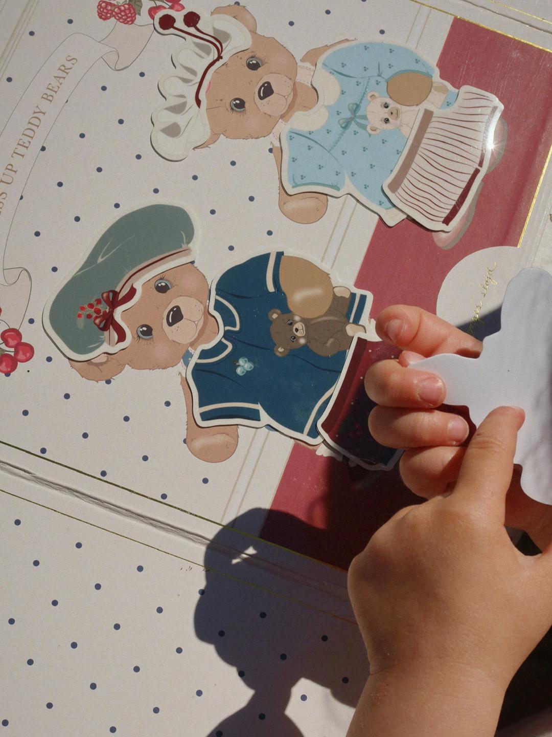 Konges Sløjd my sticker world teddy bears, Konges Sløjd minu kleepsumaailm - kaisukarud
