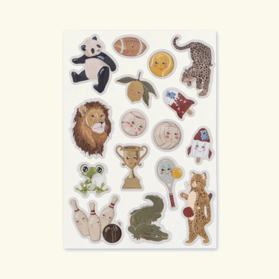 Konges Sløjd puffy stickers, animals, Konges Sløjd pehmed kohevad kleepsud, loomad