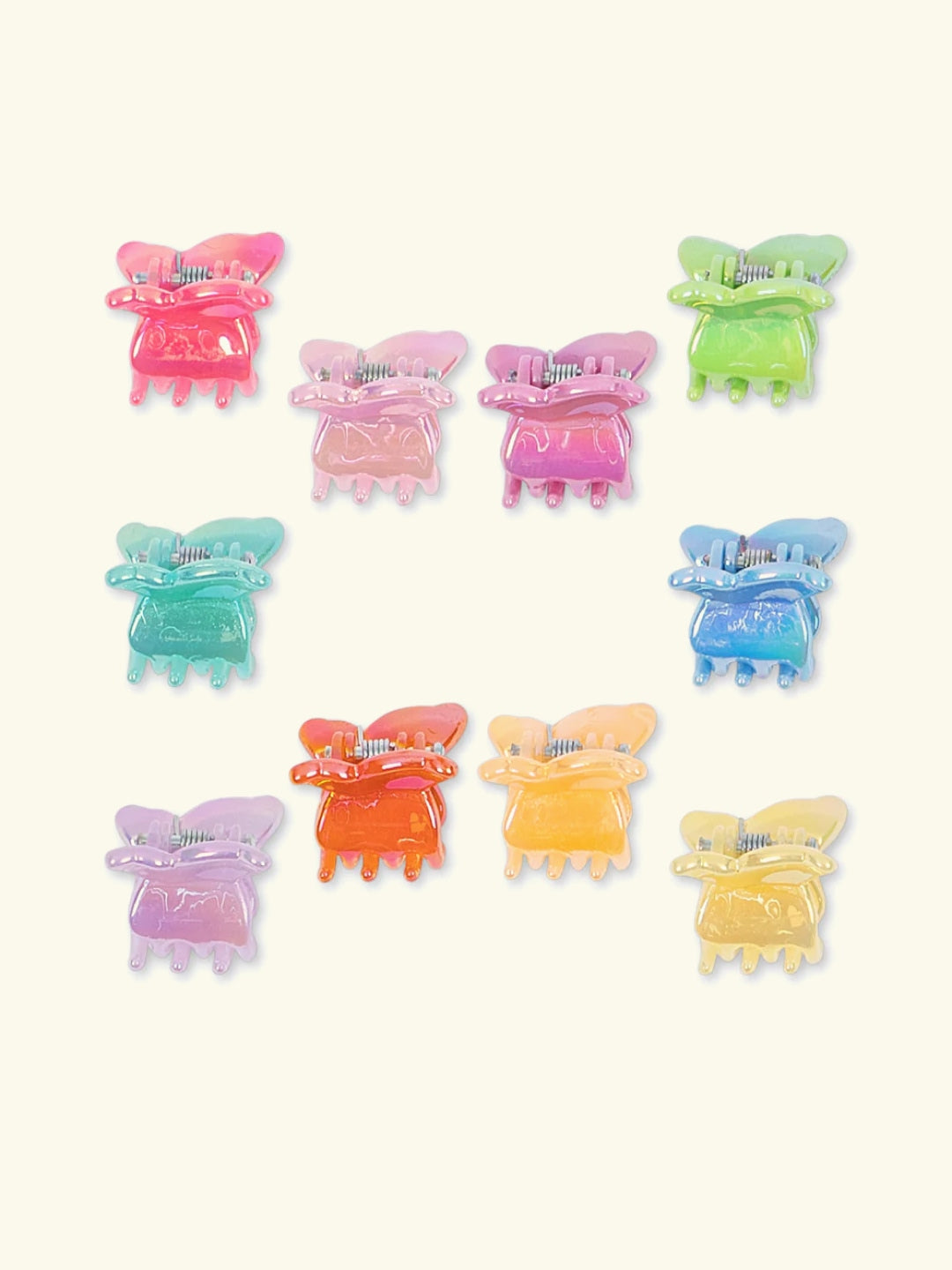 Konges Sløjd 10-pack Mini Butterfly Hair Claws, Konges Slojd liblikakujulised juukseklambrid 10-pack