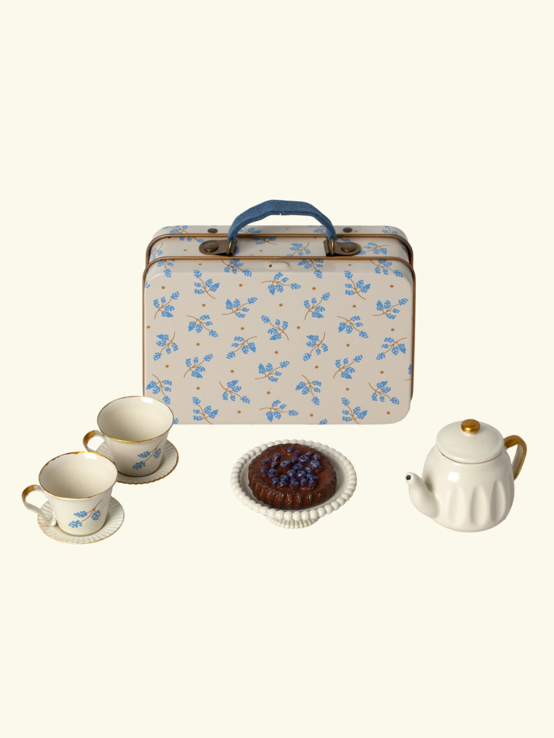 Maileg Afternoon Treat, blue madelaine, Maileg pärastlõuna teekomplekt