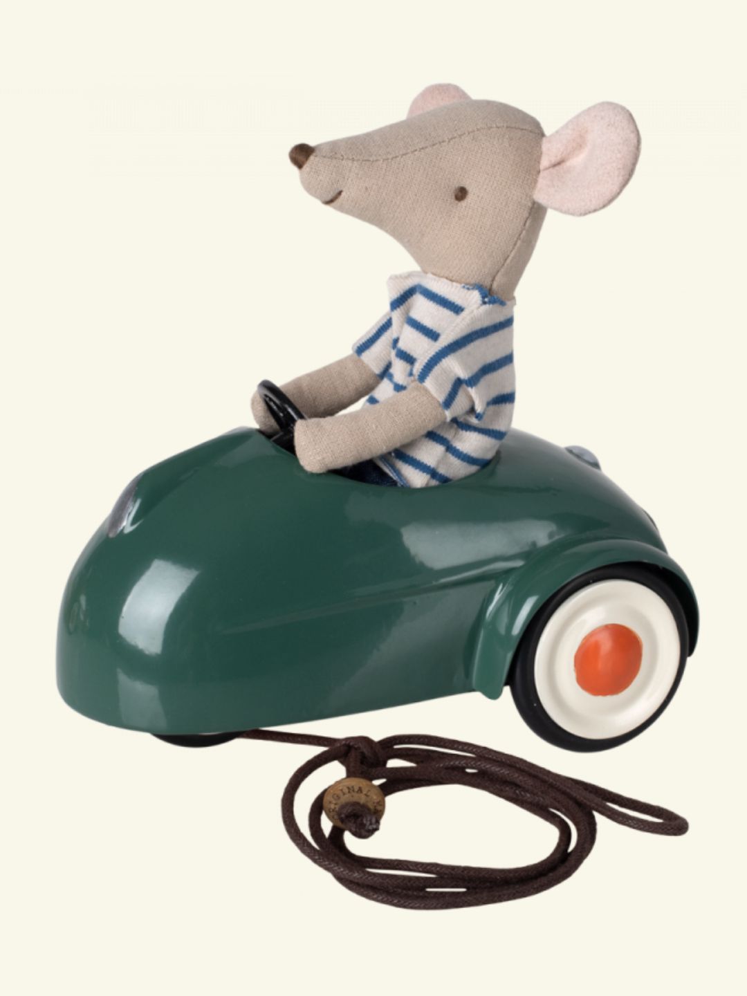 Maileg Mouse Car - Dark Green, Maileg hiire auto tumeroheline