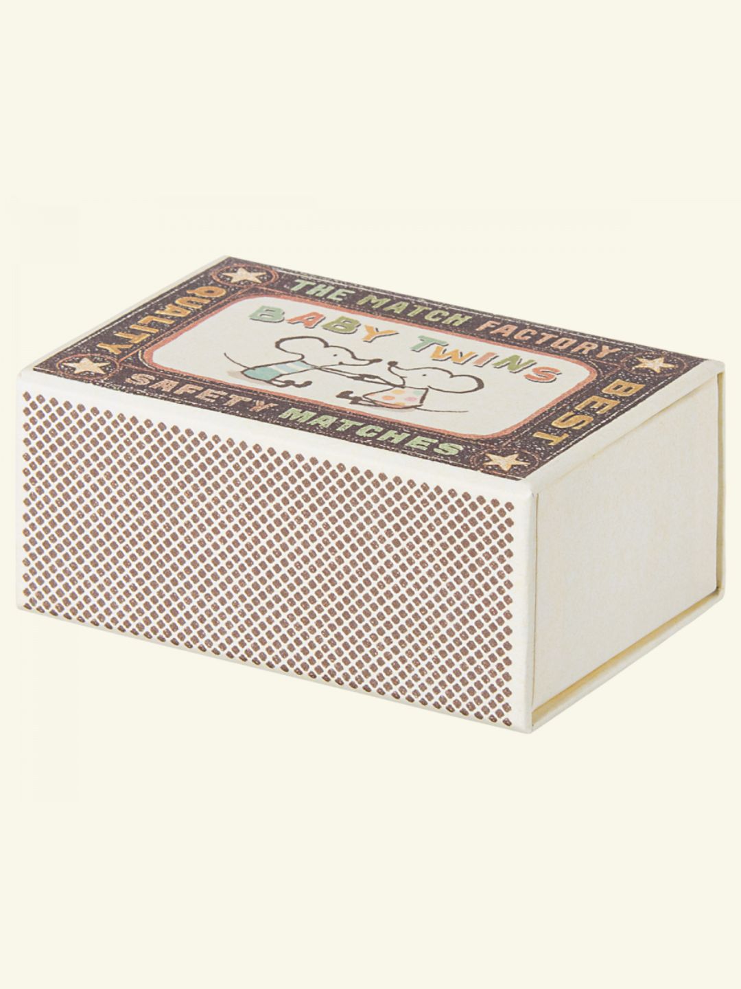 Maileg Twins Baby Mice in Matchbox, Maileg beebikaksikud tikutoosis