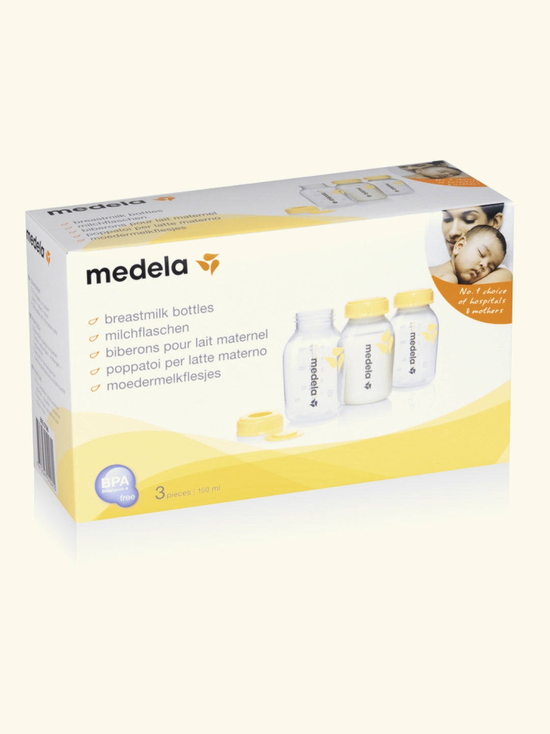Medela breastmilk bottles 150 ml 3-pack, Medela lutipudelid 150 ml 3-pack