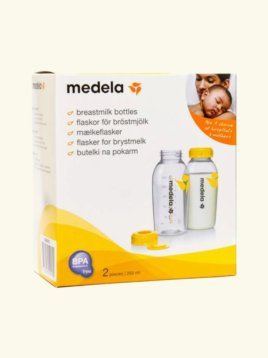 Medela breastmilk bottles 250 ml 2-pack, Medela lutipudelid 250 ml 2-pack