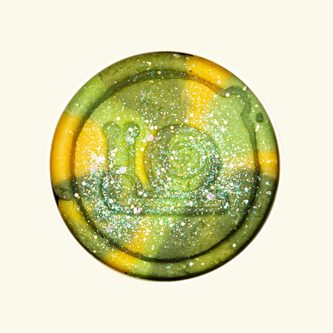 Milda Natural Playdough with Sparkles, Milda naturaalne plastiliin sädelusega, dinosaurus