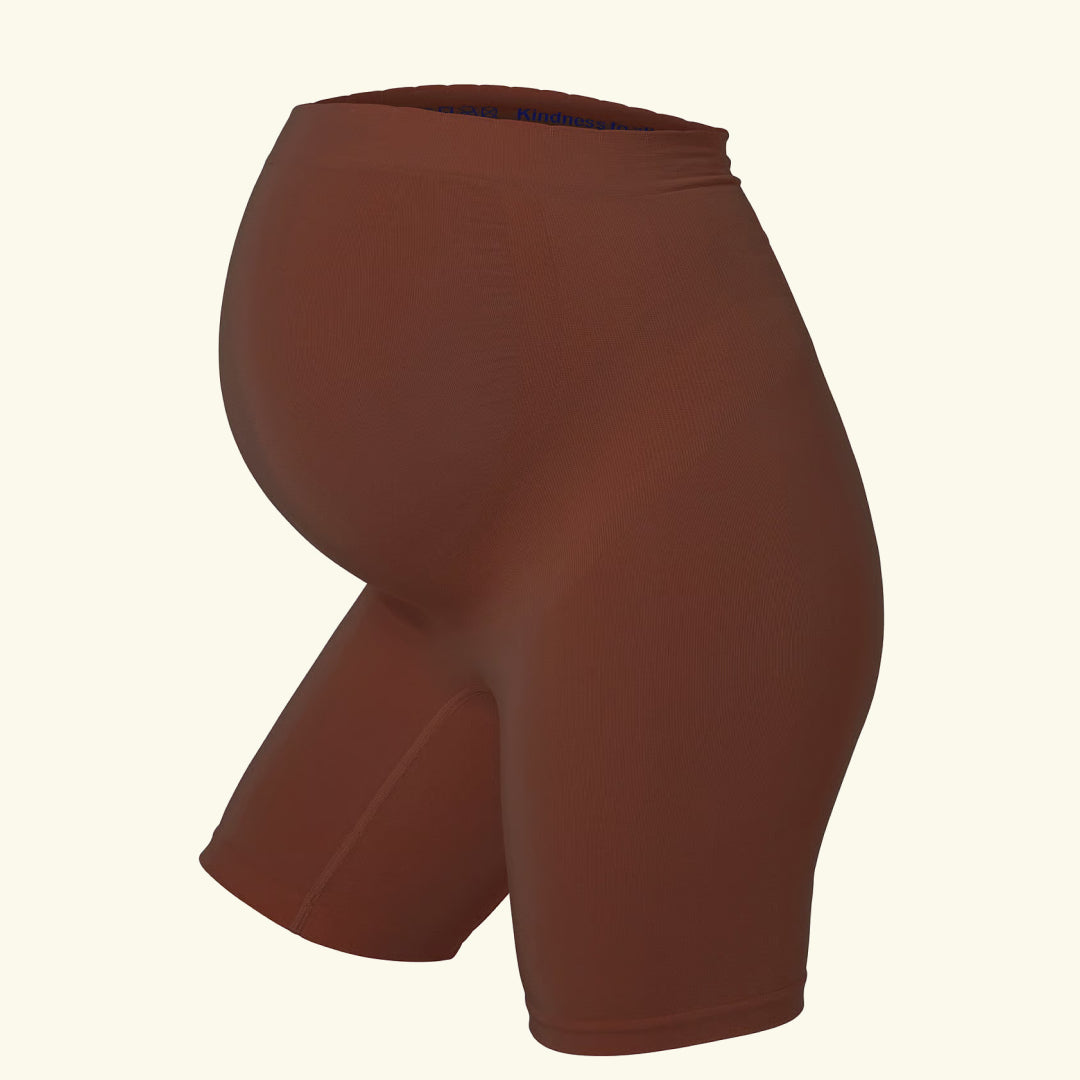 Momkind belly support shorts, Momkind rase, Momkind rasedate retuusid, rasedate lühikesed püksid, raseda tugipüksid, rasedašortsid, Chocolate