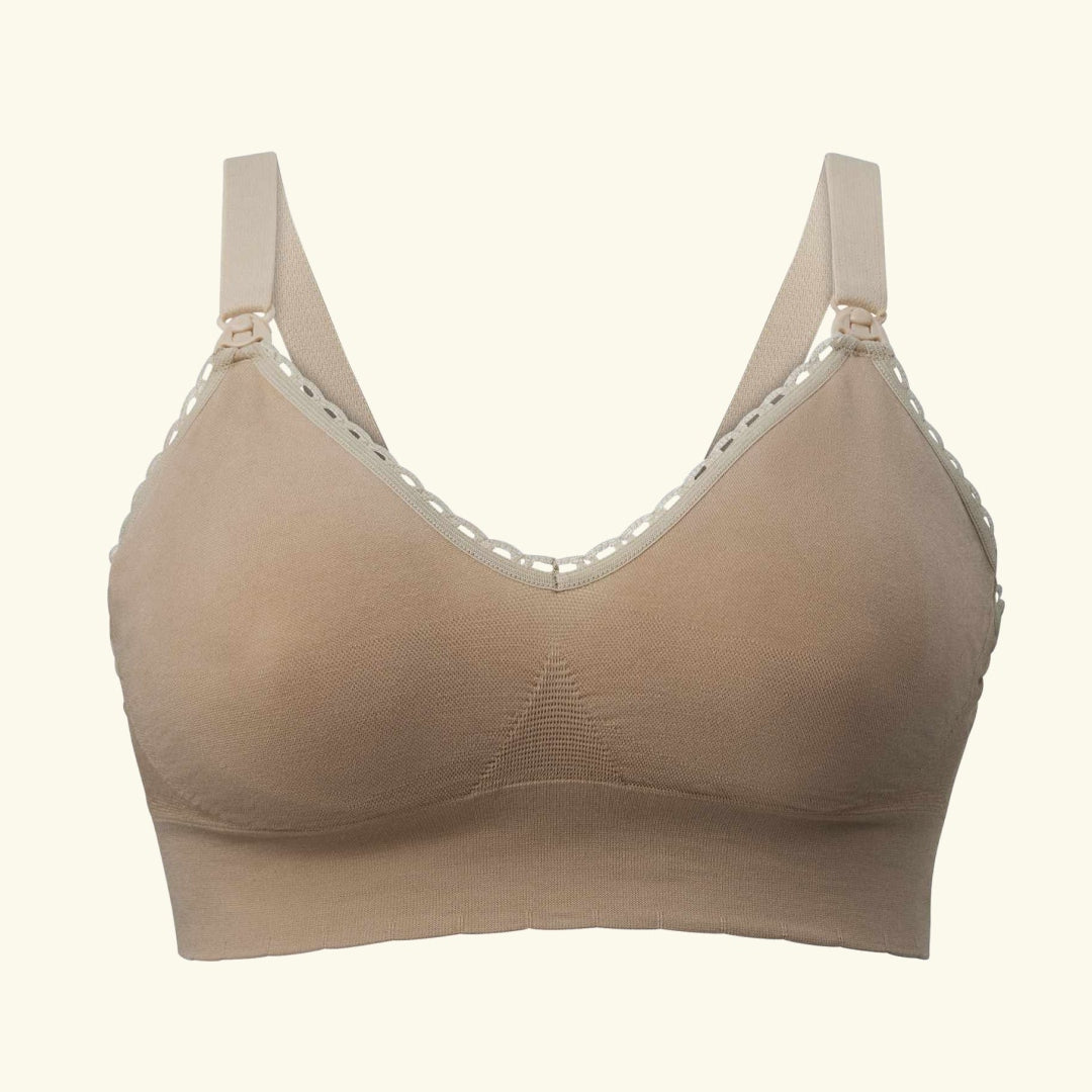 Momkind nursing bra amme sand, Momkind imetamisrinnahoidja, liivakarva, ihuvärvi, beež