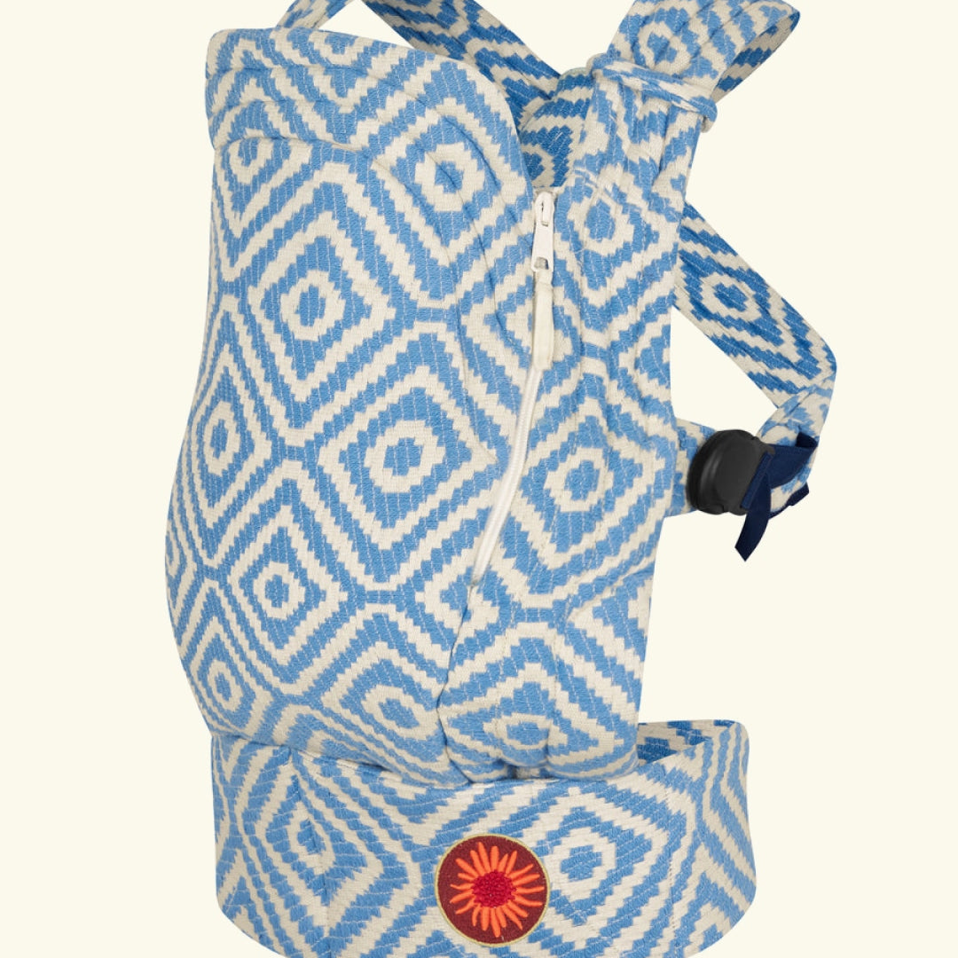 Moova baby carrier, Blue Mosaic, Moova beebi kandekott, kõhukott