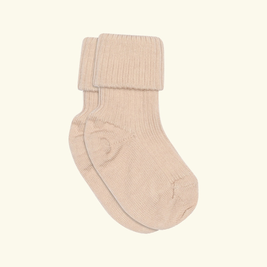 mpDenmark Wool Rib Baby Socks, meriinosokid, meriinovillased sokid, meriinovillasokid, Rose Dust