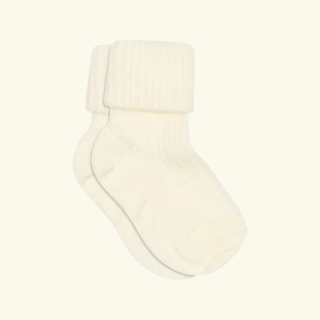 mpDenmark Wool Rib Baby Socks, meriinosokid, meriinovillased sokid, meriinovillasokid, Snow Whte