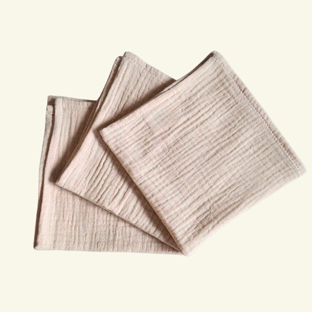 Babyluv Studio Muslin Cloth 3-Pack, Babyluv Studio musliinist marlilapp, 3-pakk, Buttermilk x 3
