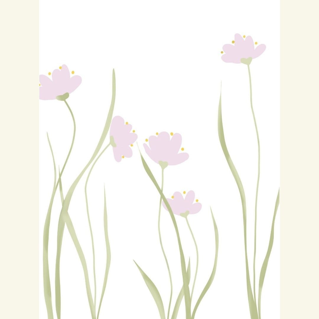 Babyluv Studio postcard, Babyluv Studio postkaart, flowers, lilled