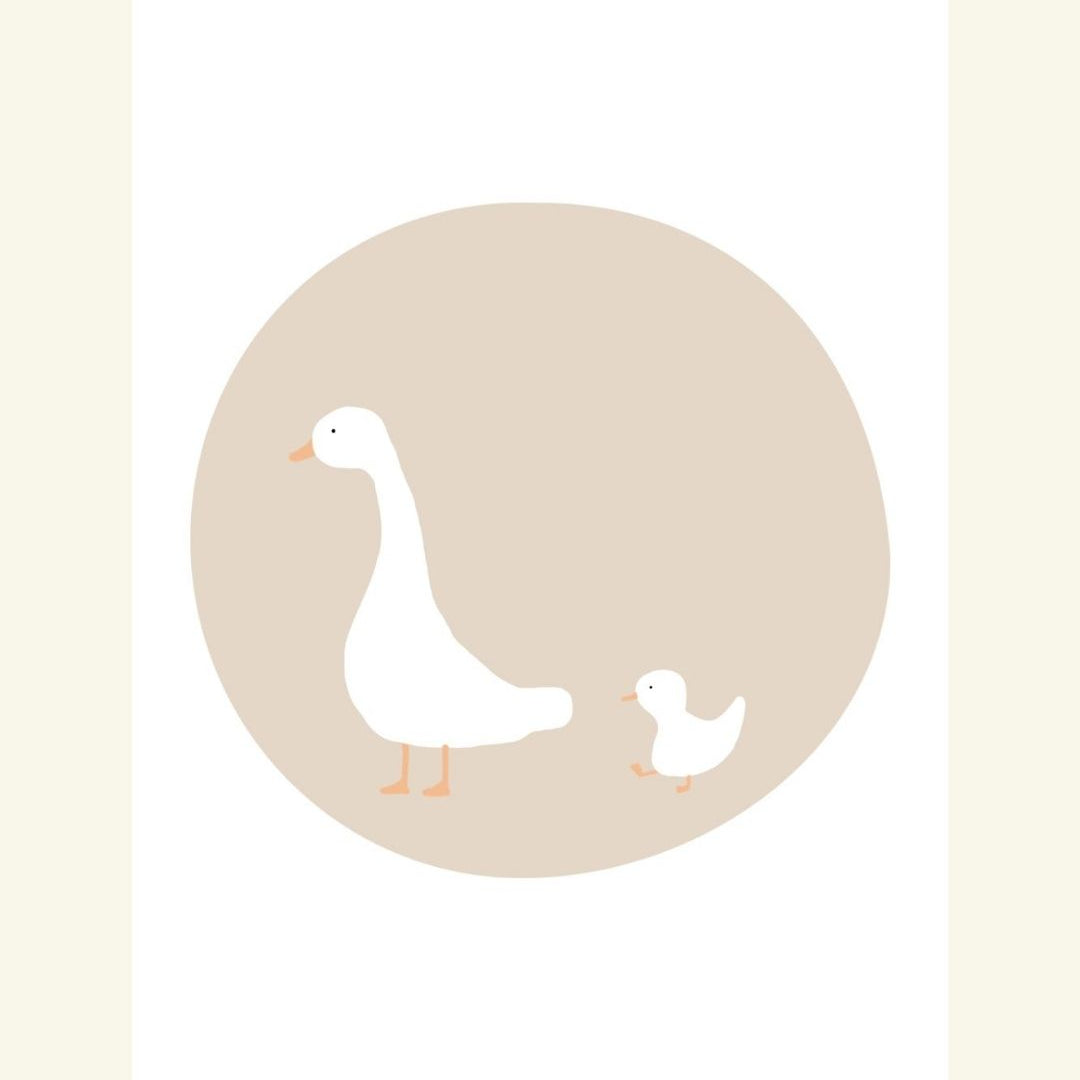Babyluv Studio postcard, Babyluv Studio postkaart, Mama&mini, part ja pardipojake