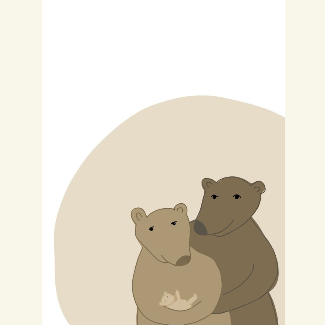 Babyluv Studio postcard, Babyluv Studio postkaart, Mama bear, karupere
