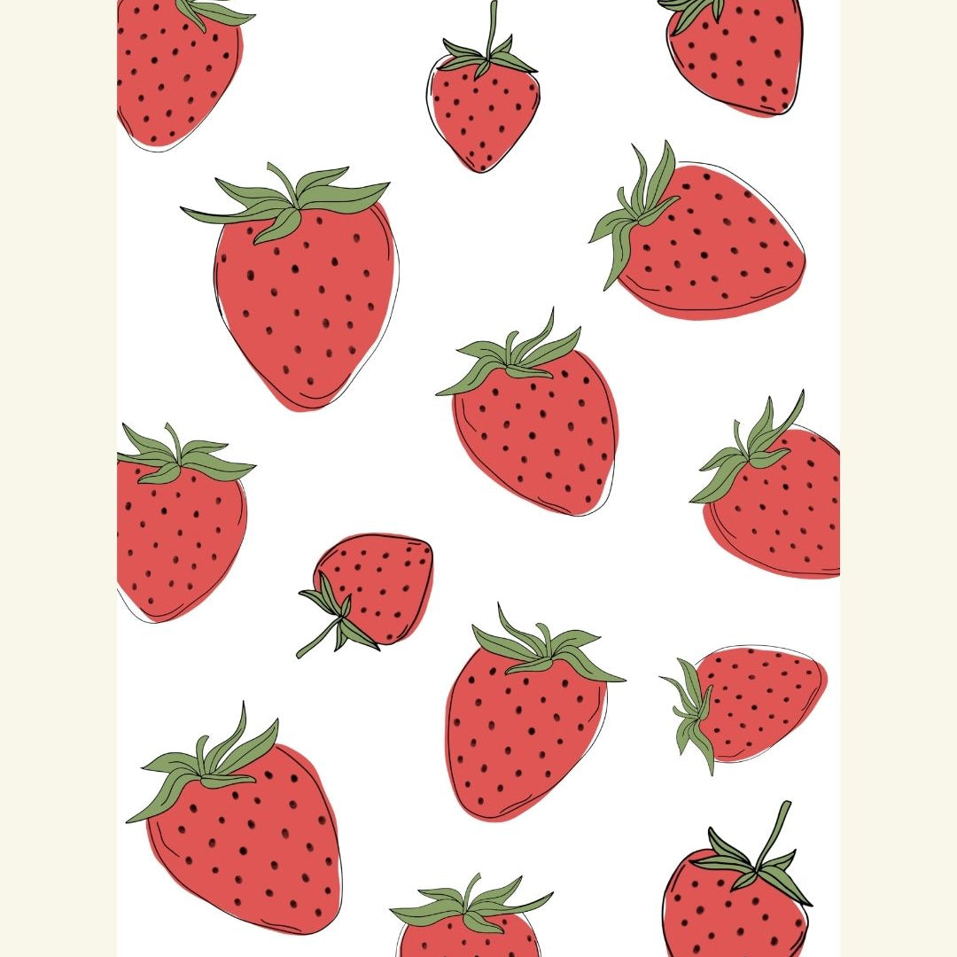 Babyluv Studio postcard, Babyluv Studio postkaart, strawberry, maasikad