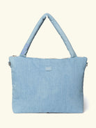 Studio Noos personalized diaper bag denim, personaliseeritud mähkmekott Denim, light blue