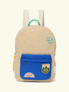 Studio Noos personalized midi backpack with front pocket Ecru/Cobalt, Studio Noos  tikitud nimega personaliseeritud seljakott Ecru/Cobalt, all-groups