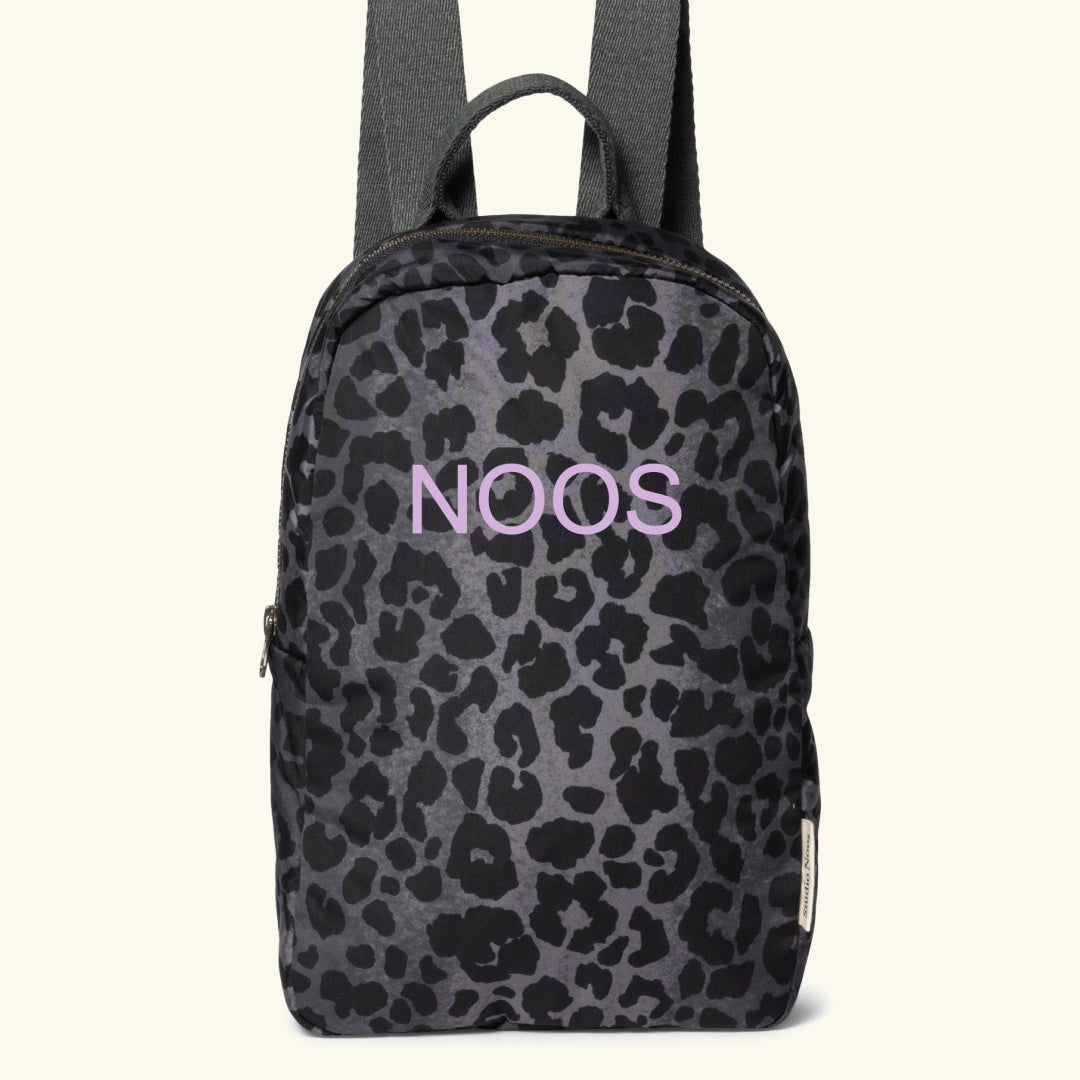 Studio Noos personalized Puffy Mini Backpack Antra Leopard, Studio Noos personaliseeritud puffy mini seljakott, lilac